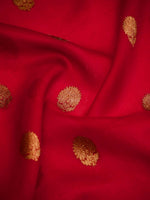Maroon Organza Silk Handloom Banarasi Saree - Sacred Weaves