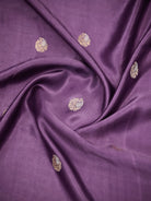 Pastel Purple Sona Roopa Zari Booti Satin Silk Handloom Banarasi Saree - Sacred Weaves