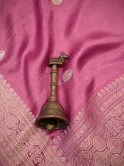 Pink Sona Roopa Booti Satin Silk Handloom Banarasi Saree - Sacred Weaves