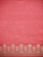 Coral Pink Sona Roopa Zari Boota Satin Silk Handloom Banarasi Saree - Sacred Weaves