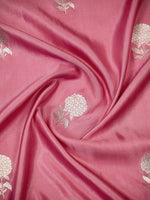 Pink Boota Satin Silk Handloom Banarasi Saree - Sacred Weaves