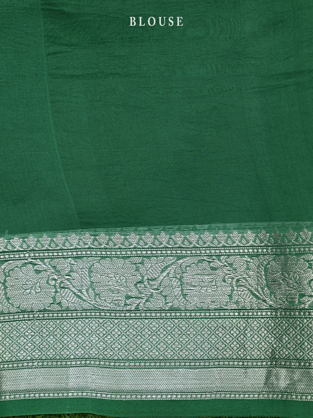 Bottle Green Konia Organza Handloom Banarasi Saree - Sacred Weaves