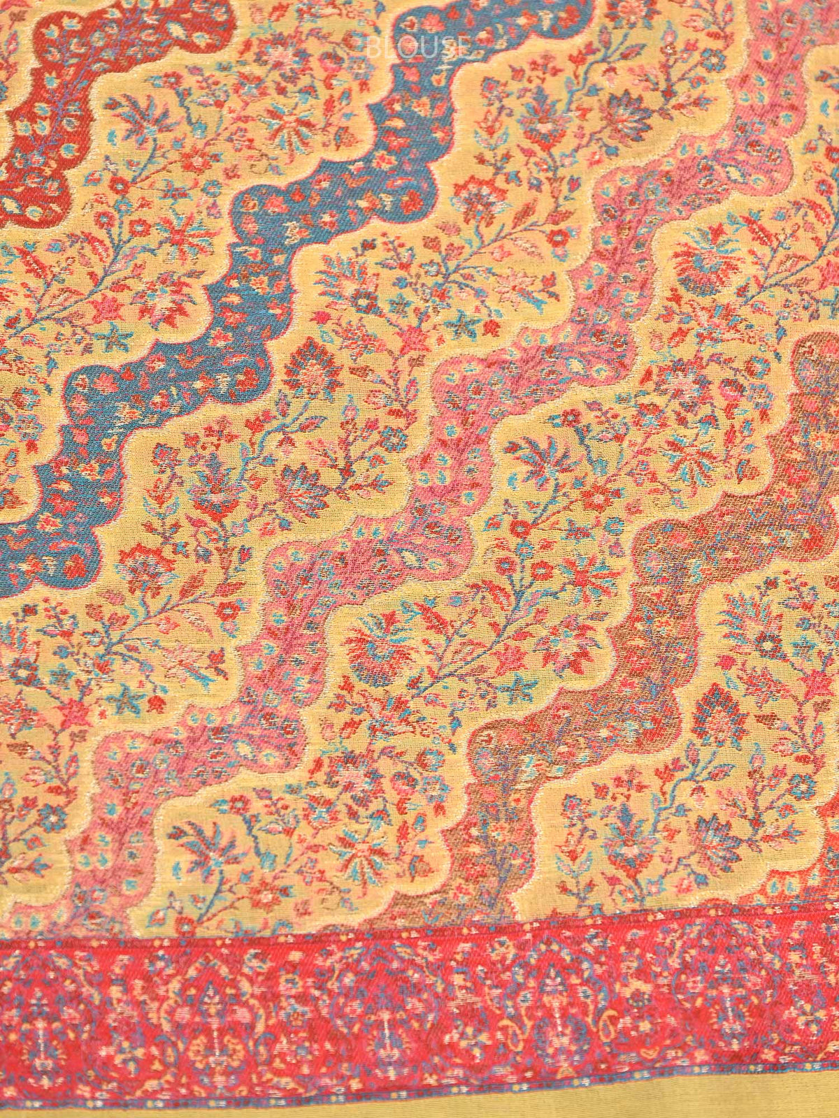 Pastel Yellow Pashmina Moonga Silk Handloom Banarasi Saree - Sacred Weaves