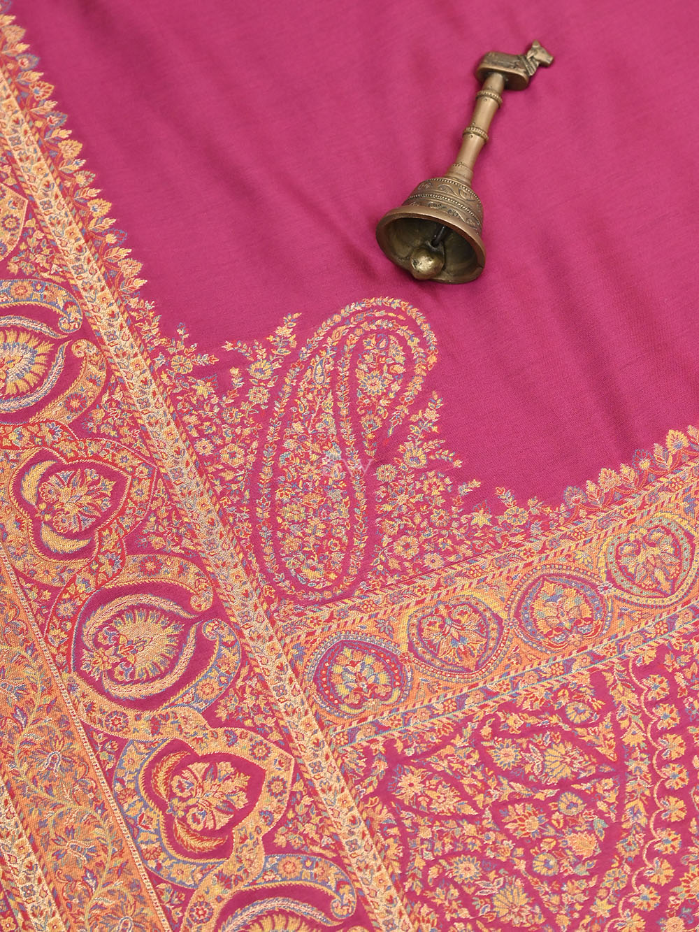Magenta Pashmina Moonga Silk Handloom Banarasi Saree - Sacred Weaves