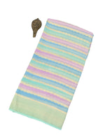 Pastel Green Purple Rangkat Khaddi Georgette Handloom Banarasi Saree