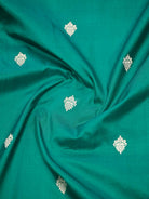 Green Booti Katan Silk Handloom Banarasi Dupatta - Sacred Weaves