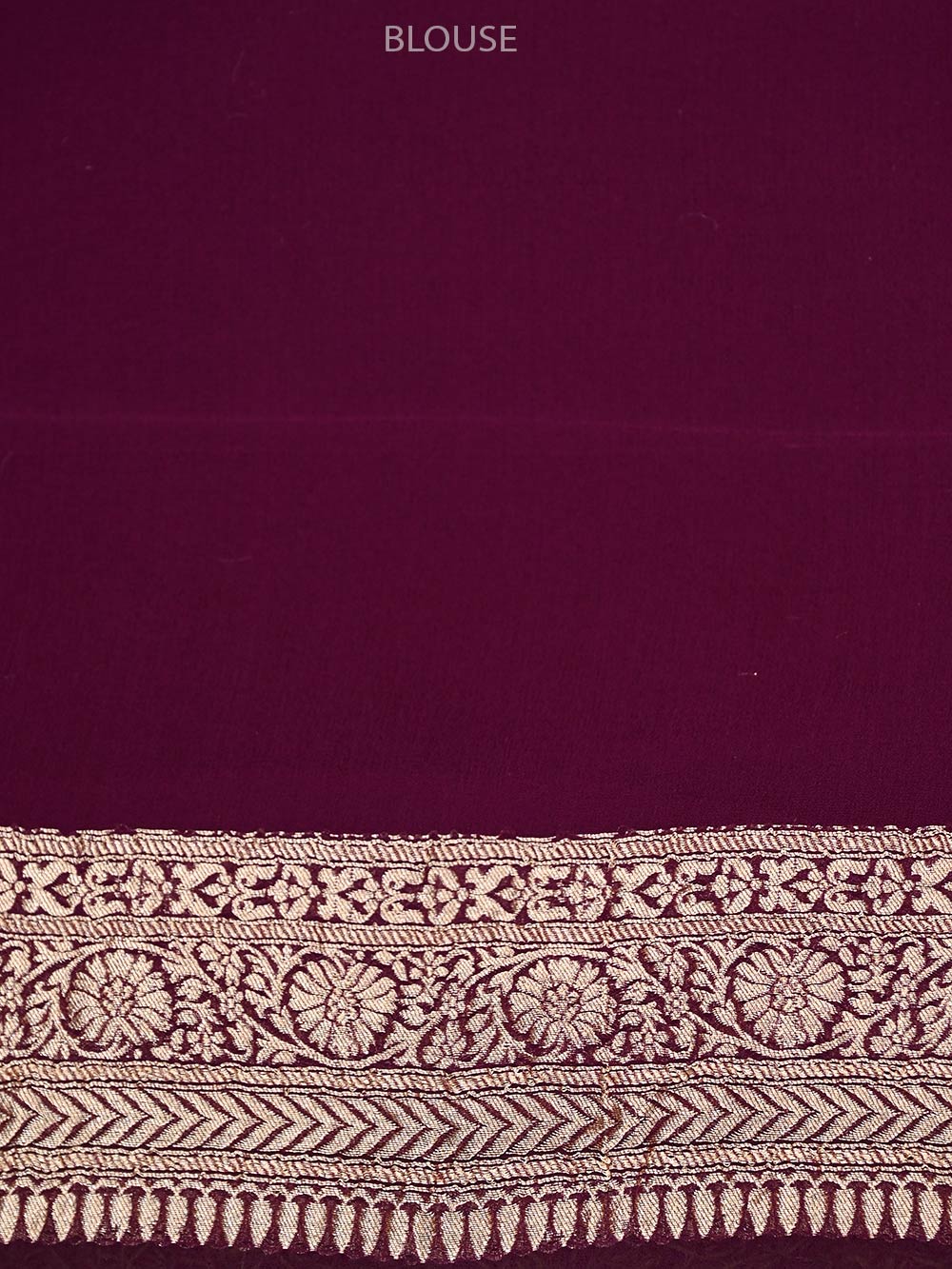 Wine Konia Khaddi Georgette Handloom Banarasi Saree - Sacred Weavas