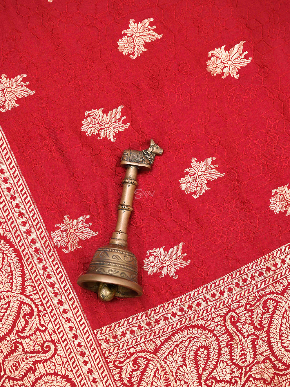 Red Tanchoi Silk Handloom Banarasi Saree - Sacred Weaves