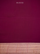Wine Booti Khaddi Georgette Handloom Banarasi Saree - Sacred Weaves