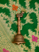 Bottle Green Meenakari Jaal Khaddi Georgette Handloom Banarasi Saree - Sacred Weaves