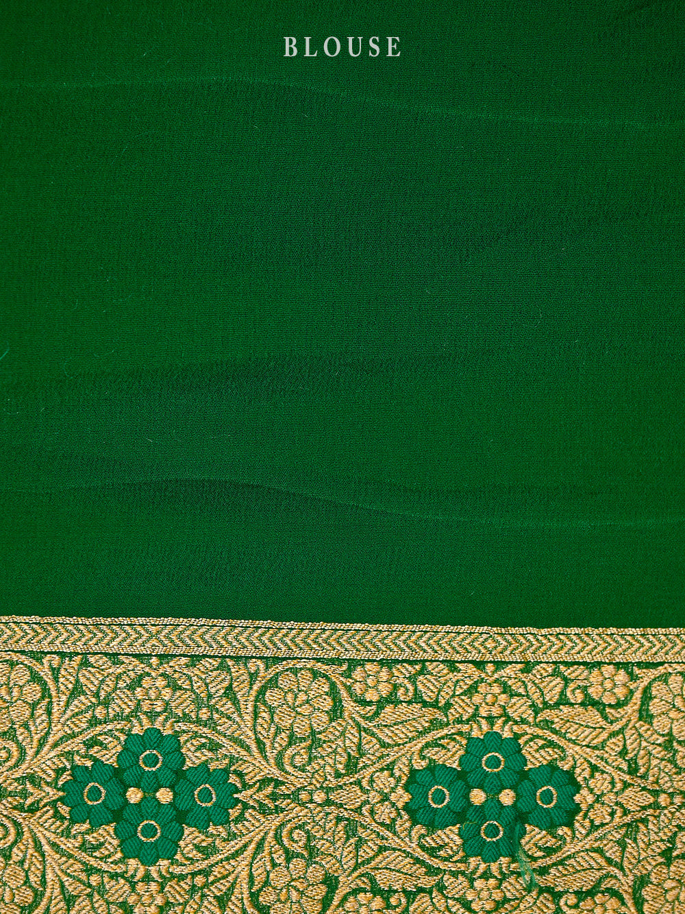 Bottle Green Meenakari Jaal Khaddi Georgette Handloom Banarasi Saree - Sacred Weaves