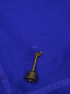 Royal Blue Plain Organza Handloom Saree - Sacred Weaves