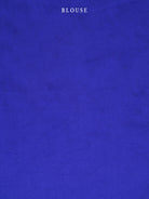 Royal Blue Plain Organza Handloom Saree - Sacred Weaves