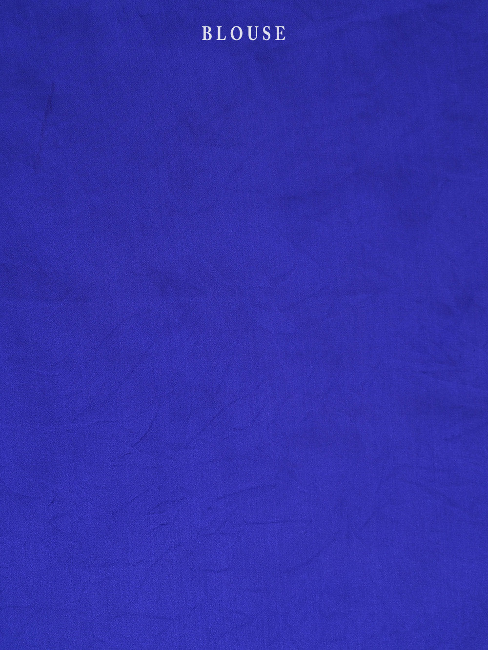 Royal Blue Plain Organza Handloom Saree - Sacred Weaves