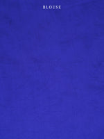Royal Blue Plain Organza Handloom Saree - Sacred Weaves