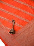 Dark Orange Booti Dupion Silk Handloom Banarasi Suit - Sacred Weaves