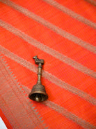 Dark Orange Booti Dupion Silk Handloom Banarasi Suit - Sacred Weaves