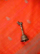 Dark Orange Booti Dupion Silk Handloom Banarasi Suit - Sacred Weaves