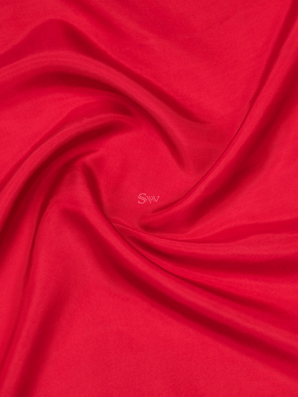 Red Plain Silk Handloom Saree - Sacred Weaves