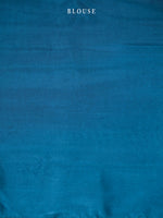 Midnight Blue Plain Silk Handloom Saree - Sacred Weaves