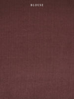 Dark Brown Plain Silk Handloom Saree