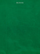 Dark Green Plain Silk Handloom Saree - Sacred Weaves