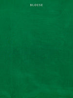 Dark Green Plain Silk Handloom Saree - Sacred Weaves