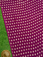Wine Rangkat Khaddi Georgette Handloom Banarasi Suit - Sacred Weaves