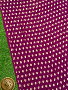 Wine Rangkat Khaddi Georgette Handloom Banarasi Suit - Sacred Weaves