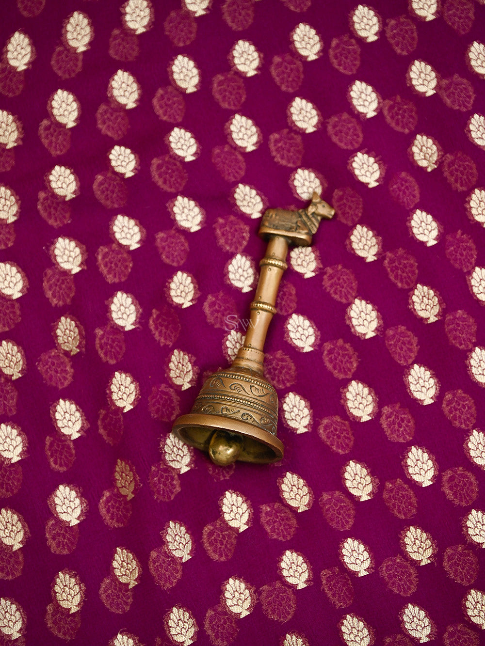 Wine Rangkat Khaddi Georgette Handloom Banarasi Suit - Sacred Weaves