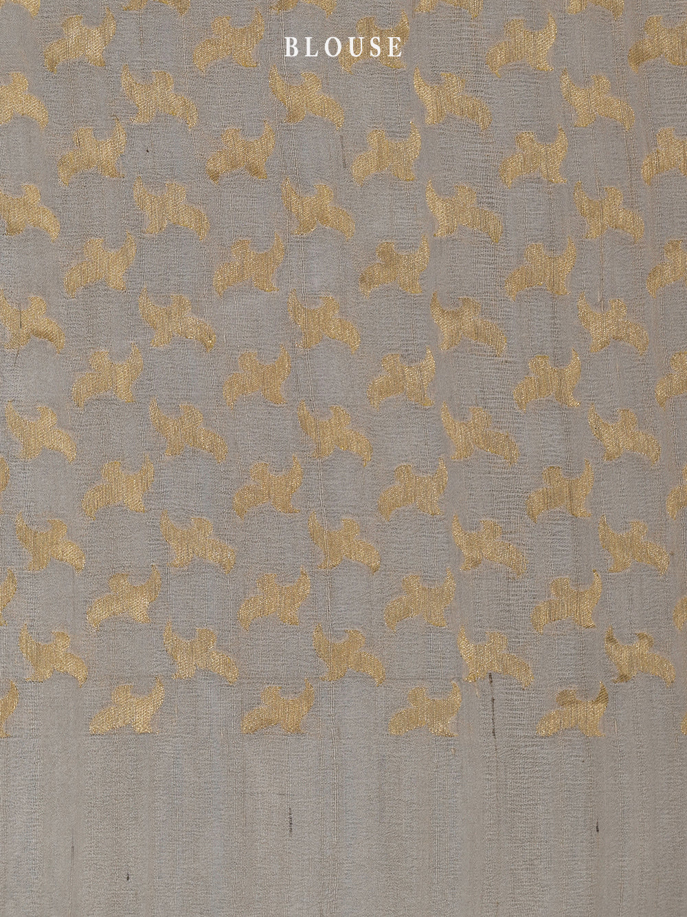 Off White Tussar Georgette Handloom Banarasi Saree - Sacred Weaves