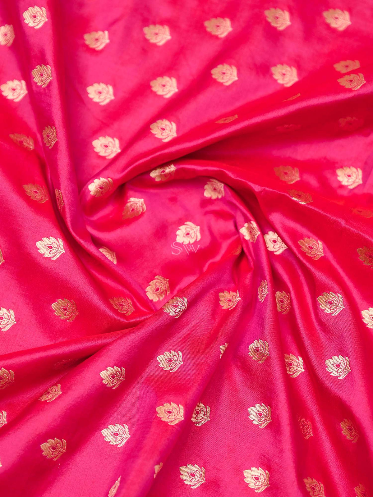 Pink Orange Meenakari Katan Silk Handloom Banarasi Suit - Sacred Weaves