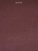 Brown Plain Organza Handloom Saree - Sacred Weaves
