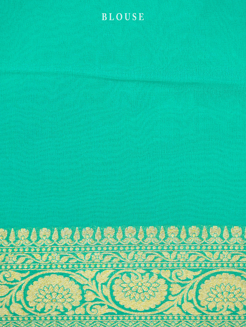 Sea Green Booti Khaddi Georgette Handloom Banarasi Saree - Sacred Weaves