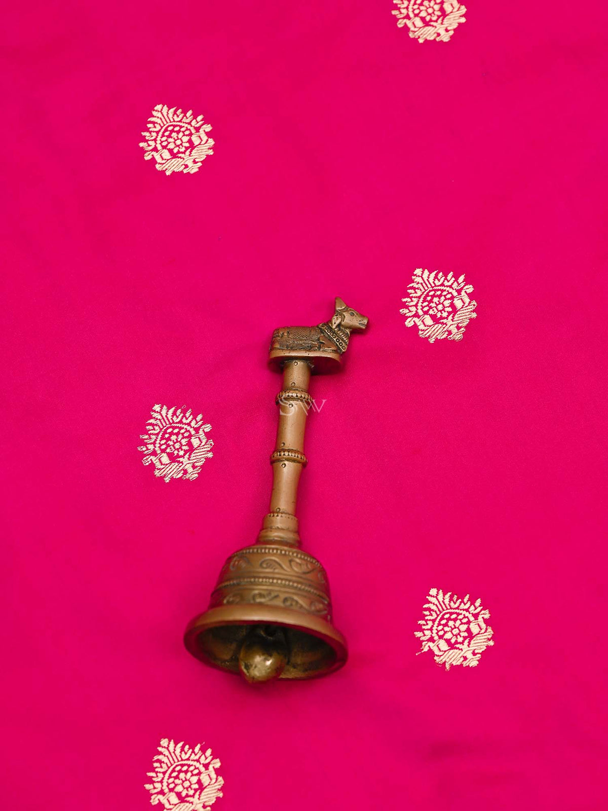 Dark Pink Satin Silk Handloom Banarasi Suit - Sacred Weaves