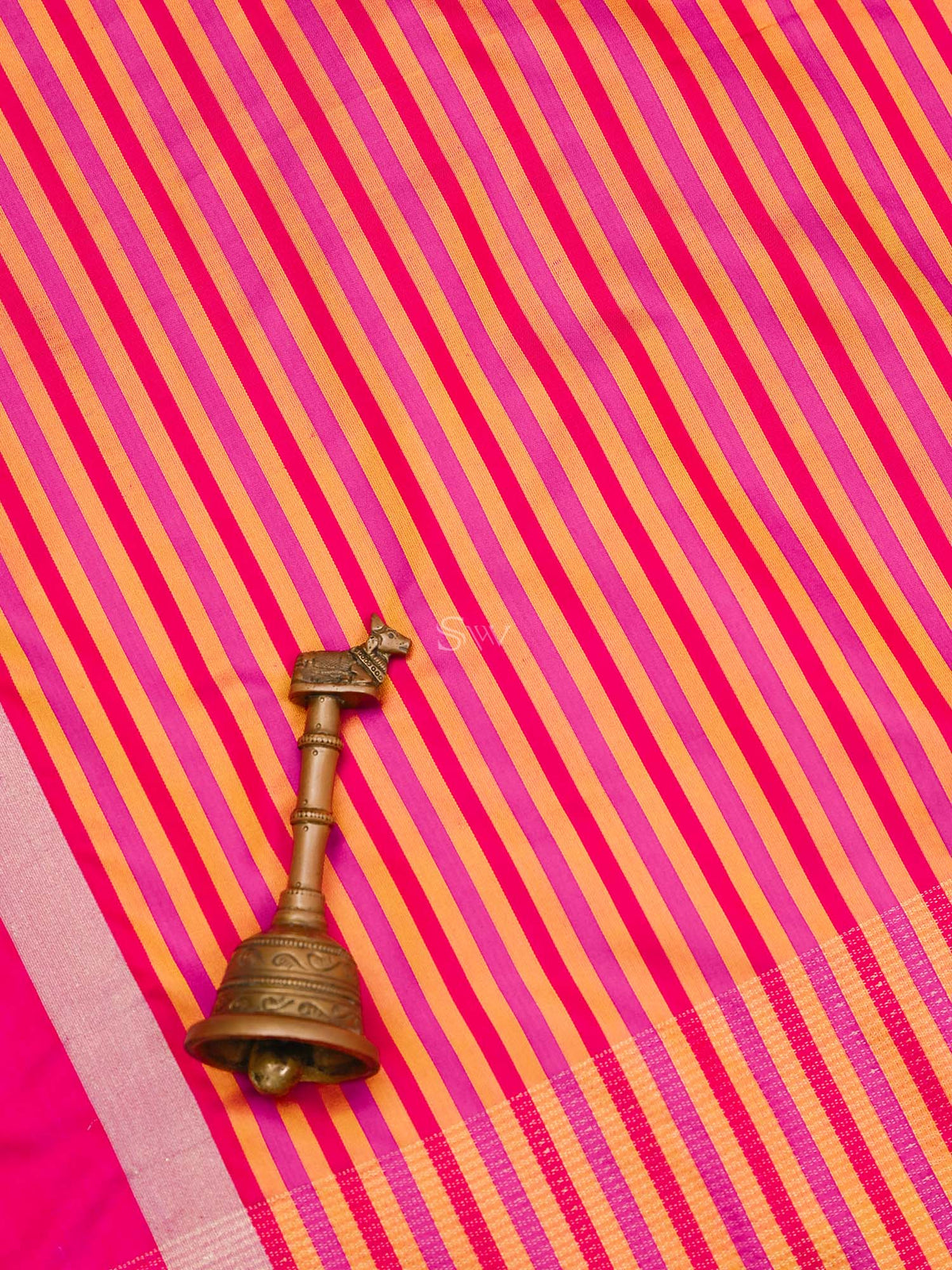 Dark Pink Satin Silk Handloom Banarasi Suit - Sacred Weaves