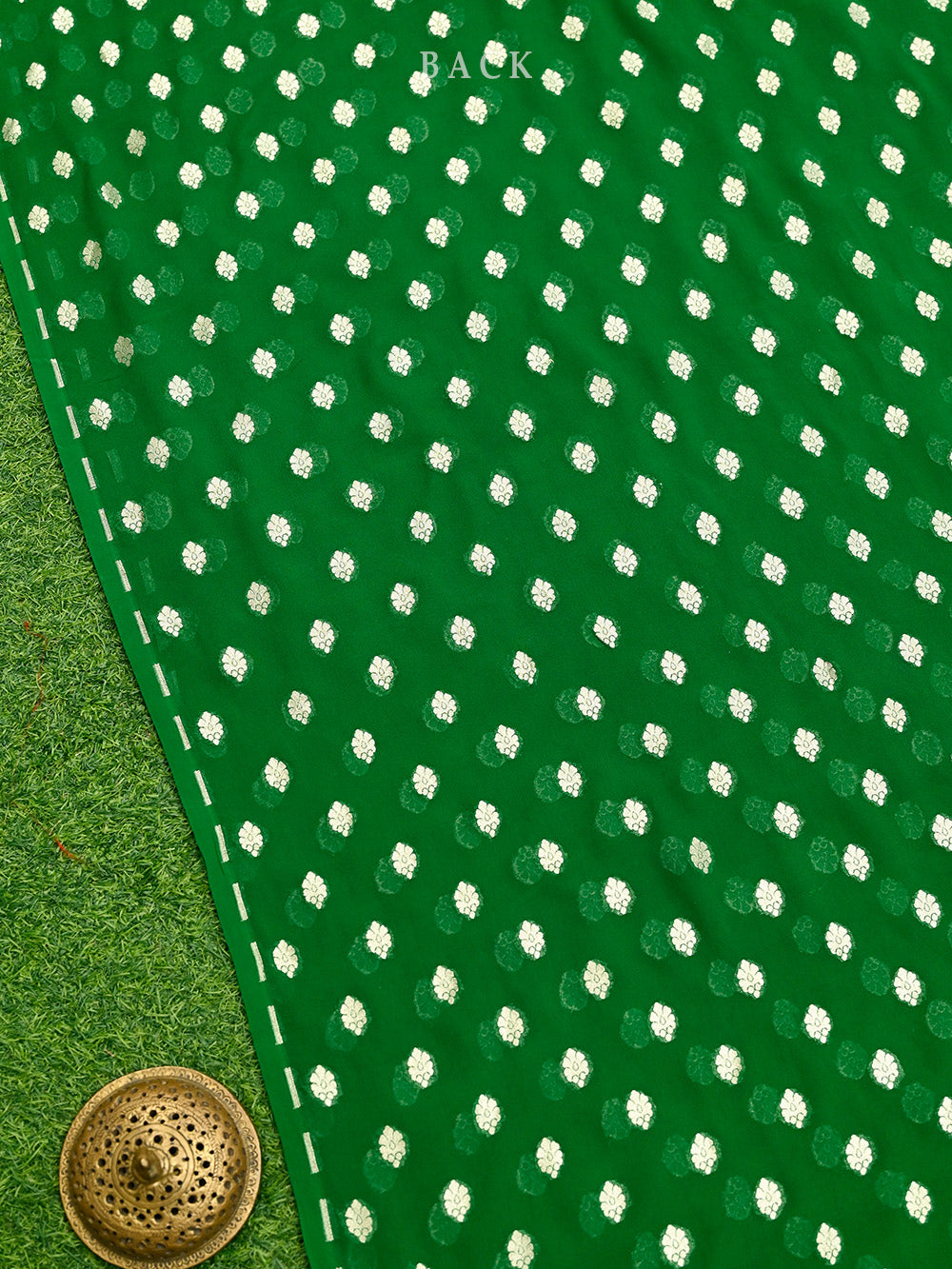 Green Rangkat Khaddi Georgette Handloom Banarasi Suit