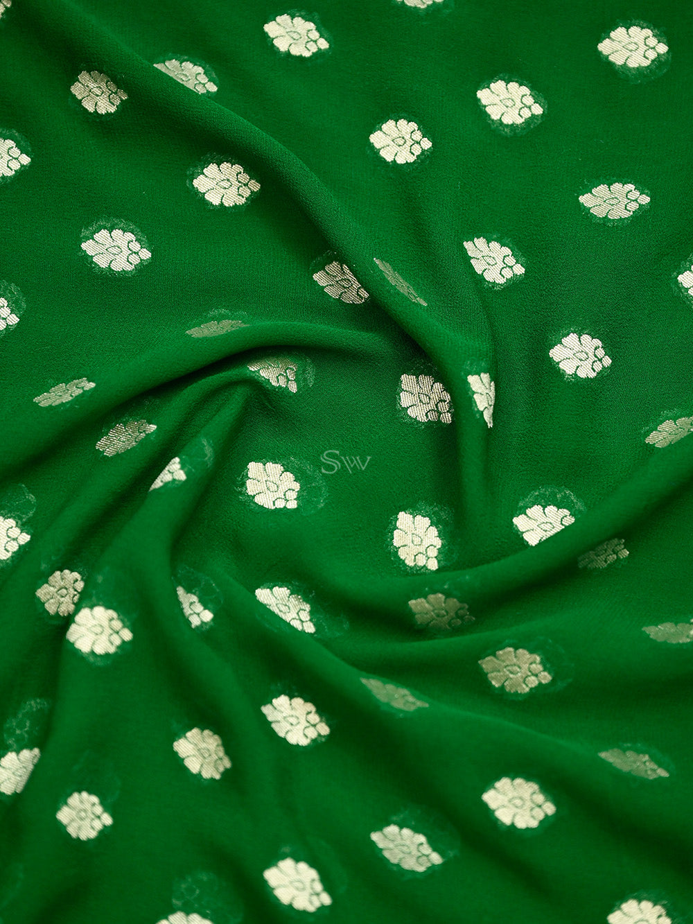 Green Rangkat Khaddi Georgette Handloom Banarasi Suit