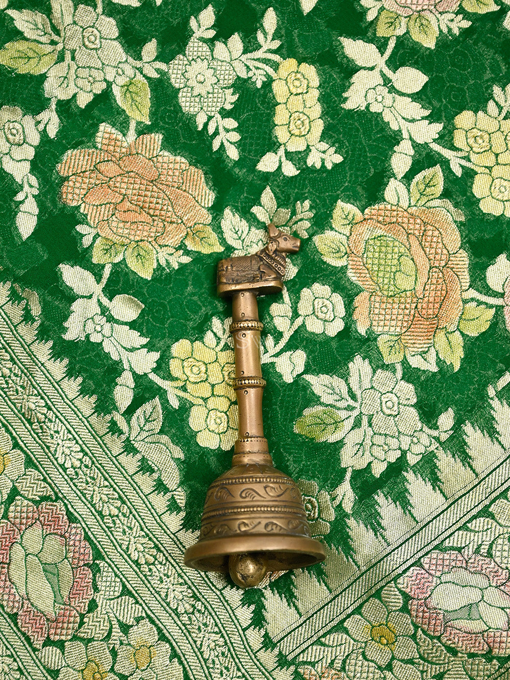 Green Rangkat Khaddi Georgette Handloom Banarasi Suit
