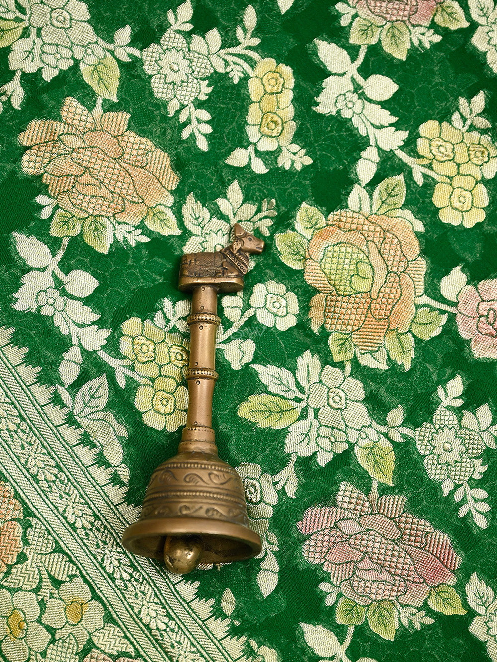 Green Rangkat Khaddi Georgette Handloom Banarasi Suit