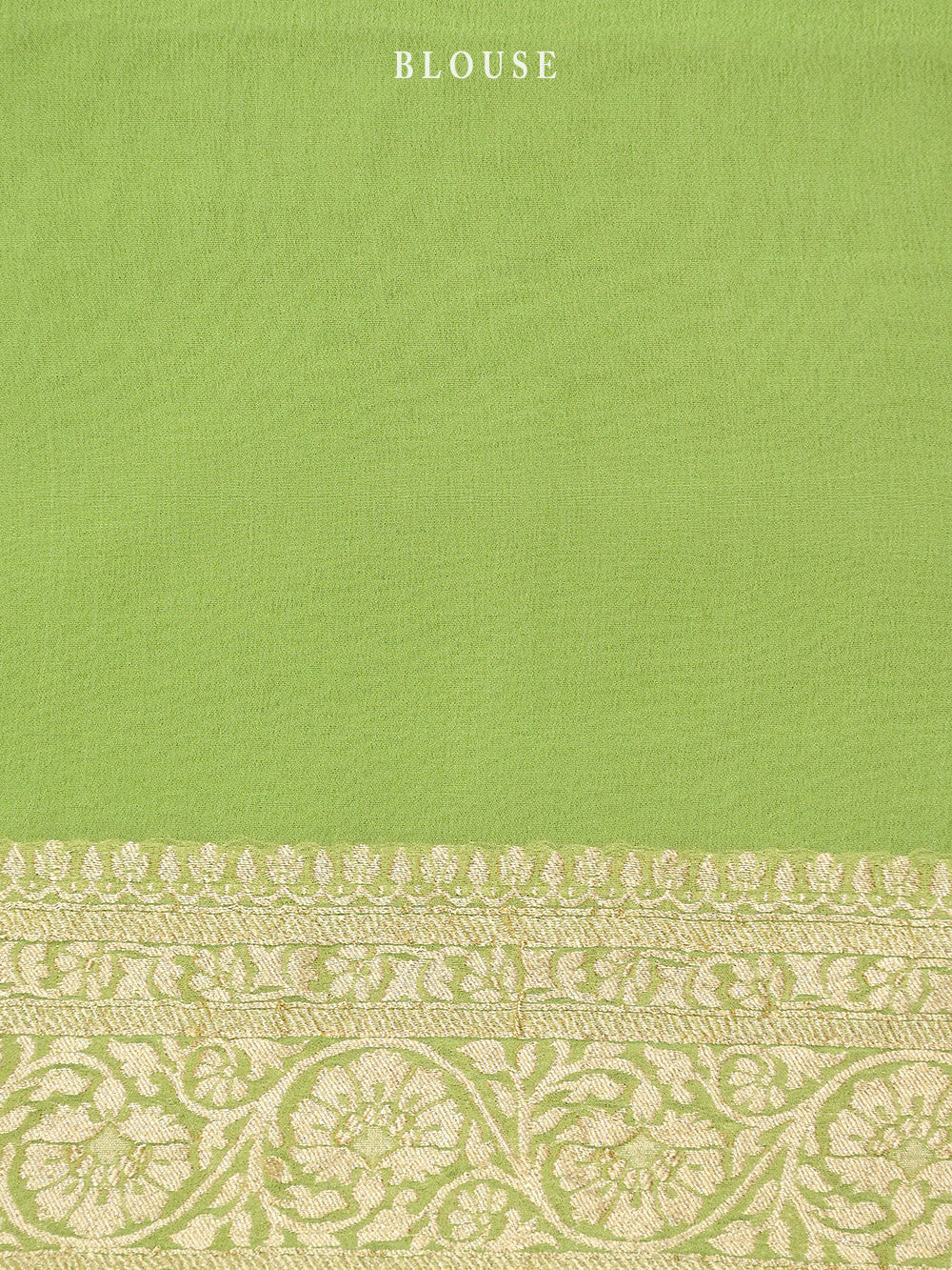 Pista Green Boota Khaddi Georgette Handloom Banarasi Saree - Sacred Weaves