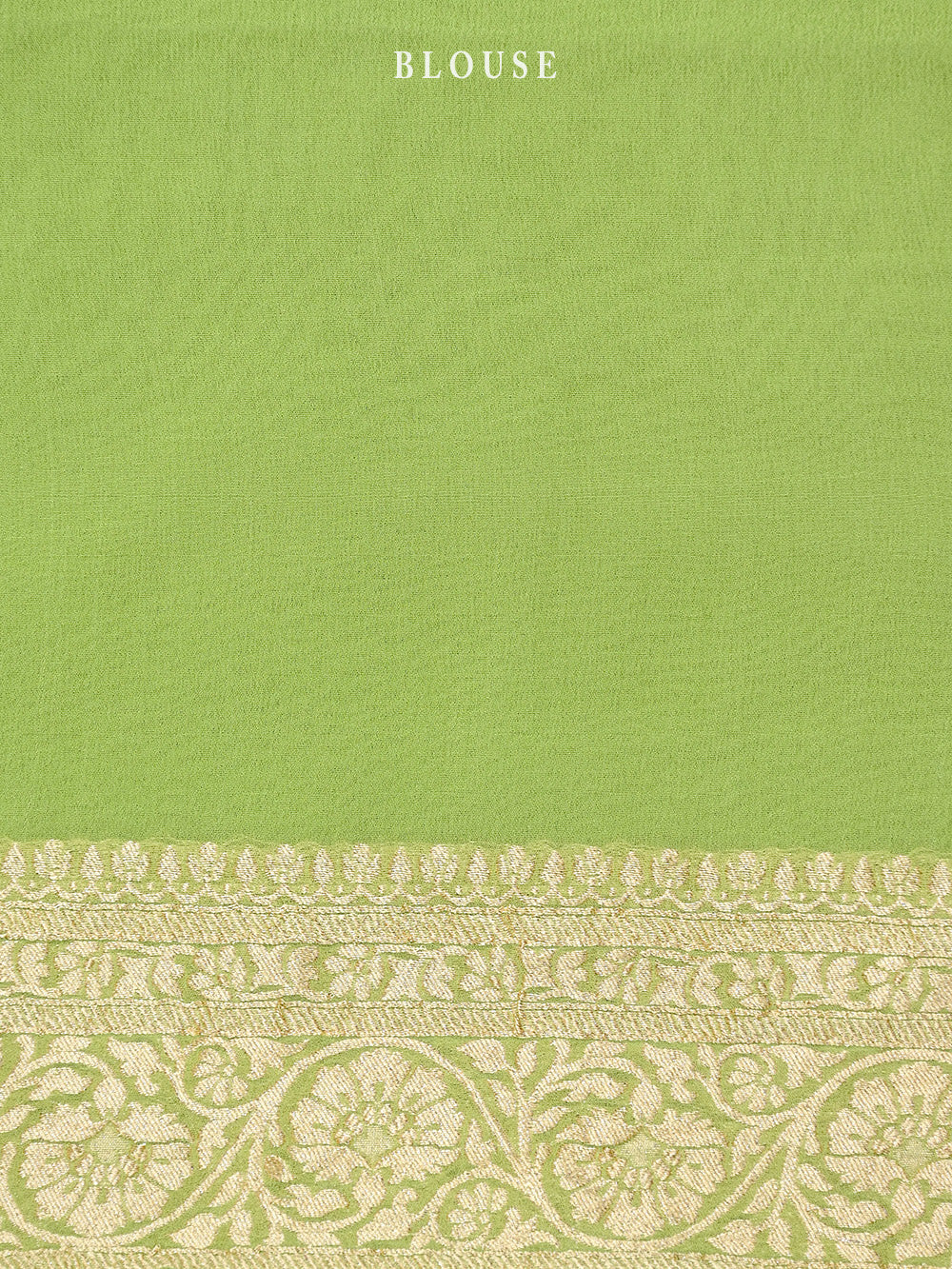 Pista Green Boota Khaddi Georgette Handloom Banarasi Saree