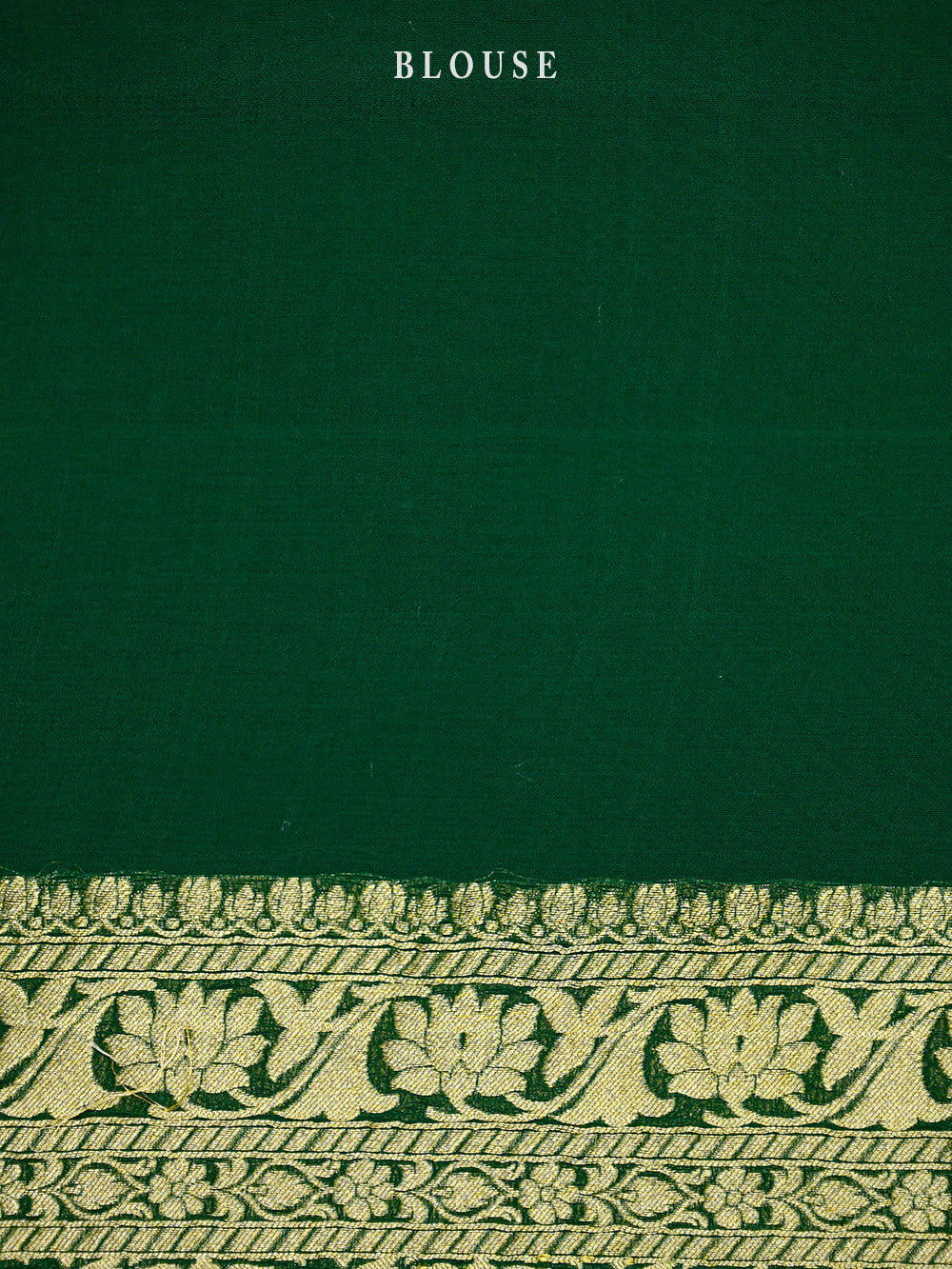 Bottle Green Jaal Khaddi Georgette Handloom Banarasi Saree