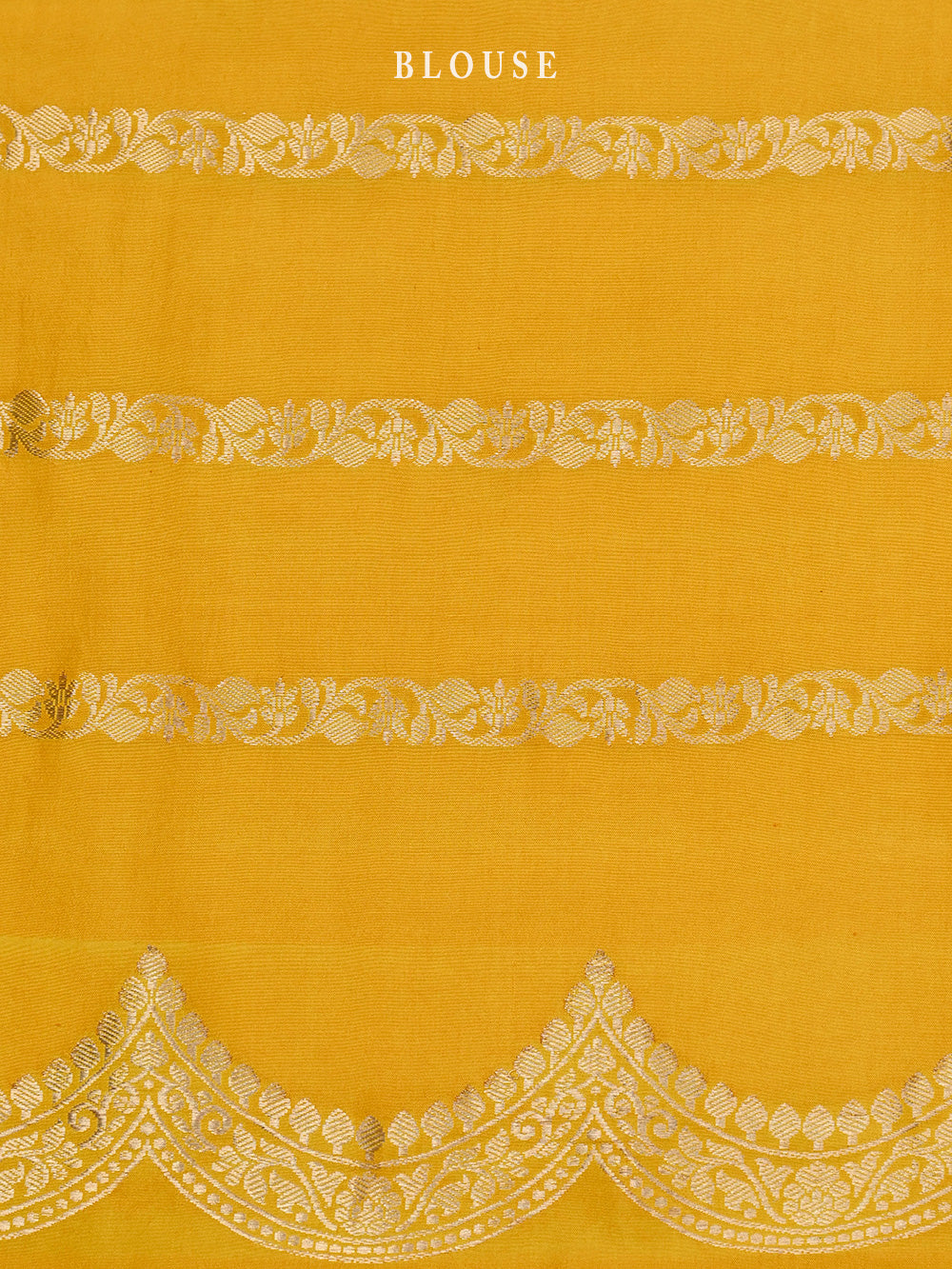 Mustard Plain Katan Silk Handloom Banarasi Saree - Sacred Weaves