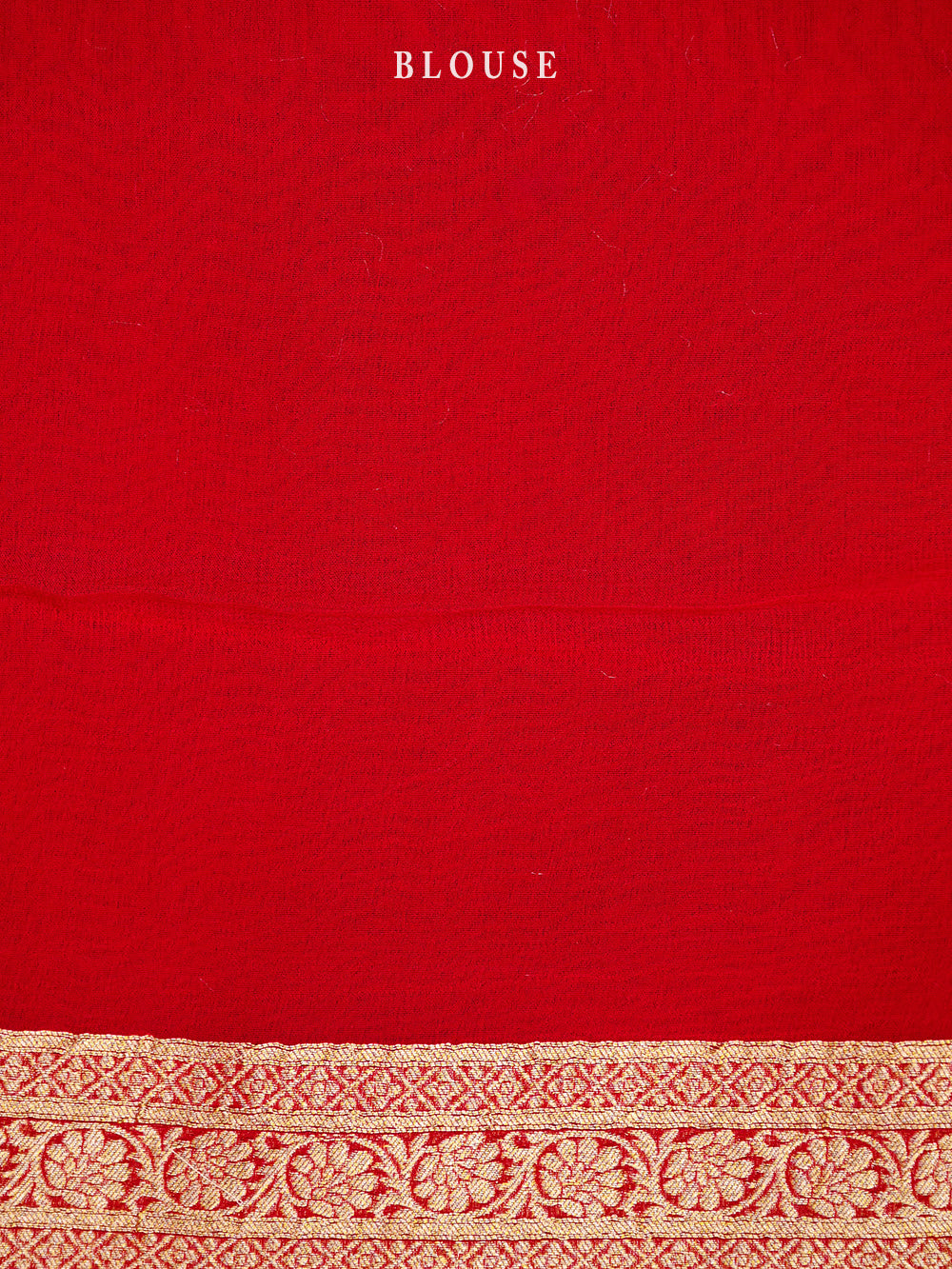 Red Stripe Khaddi Georgette Handloom Banarasi Saree - Gift Box