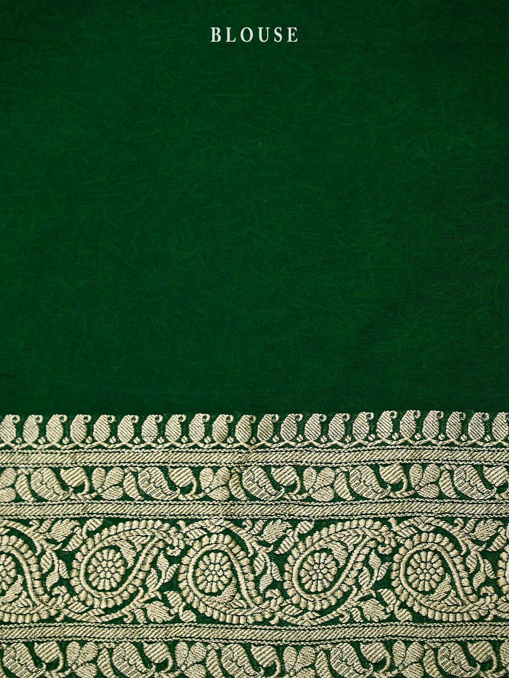 Green Rangkat Khaddi Georgette Handloom Banarasi Saree - Sacred Weaves