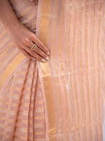 Pastel Pink Tissue Handloom Banarasi Saree - Sacred Weaves