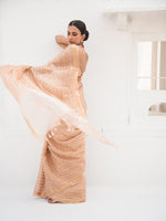 Pastel Brown Tissue Handloom Banarasi Saree - Sacred Weaves