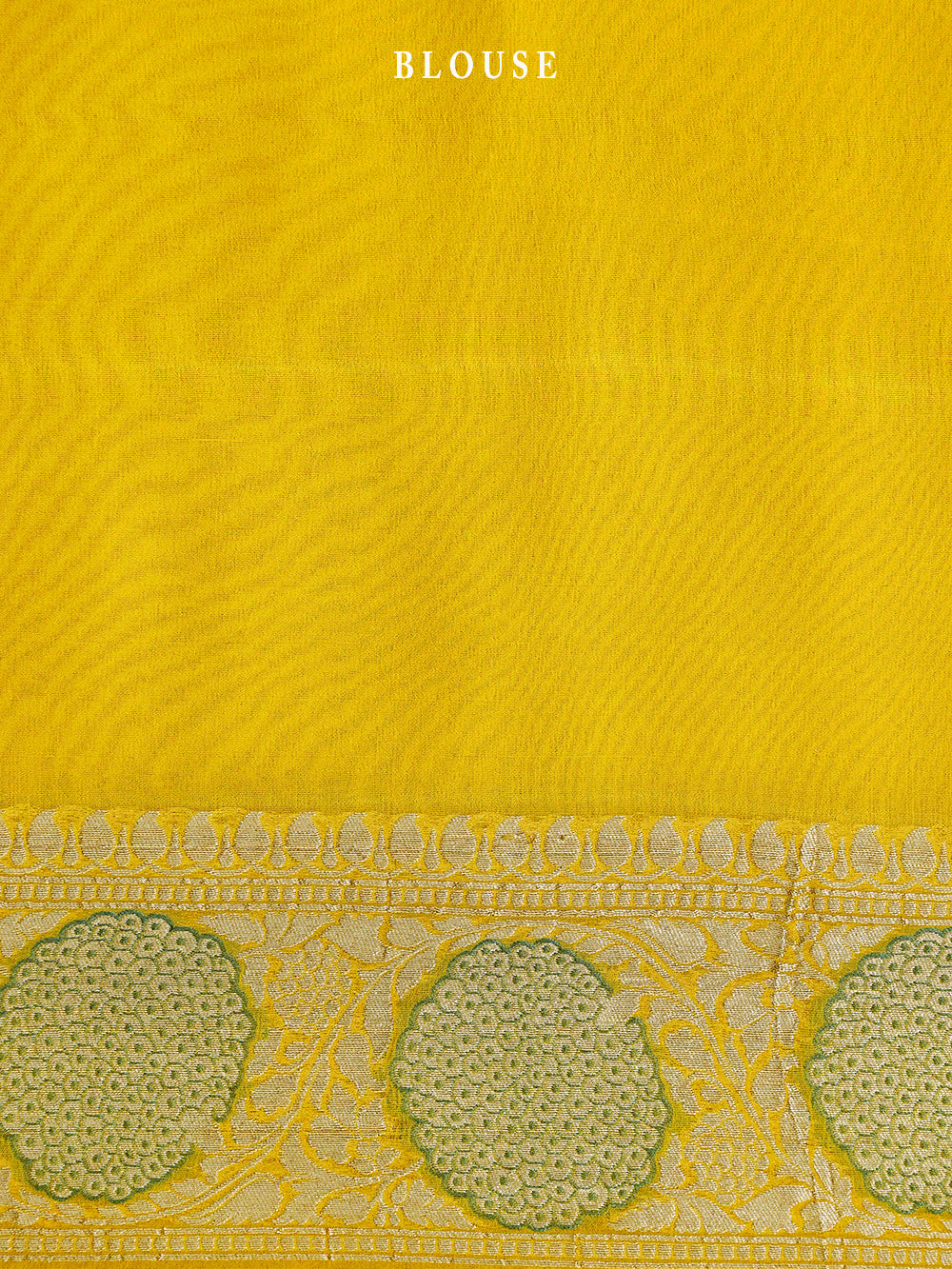 Mustard Meenakari Khaddi Georgette Handloom Banarasi Saree - Sacred Weaves