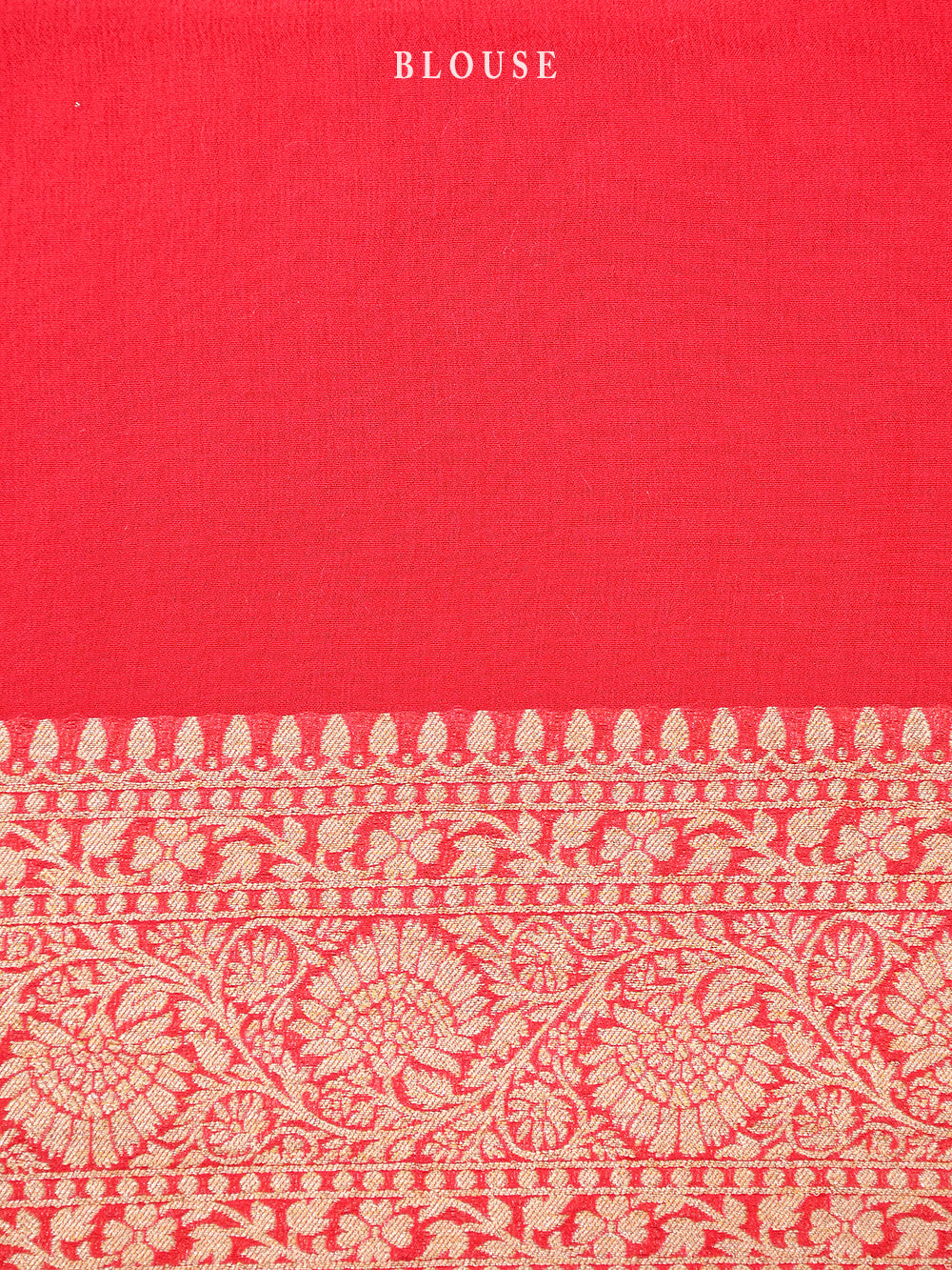 Dark Peach Jaal Khaddi Georgette Handloom Banarasi Saree